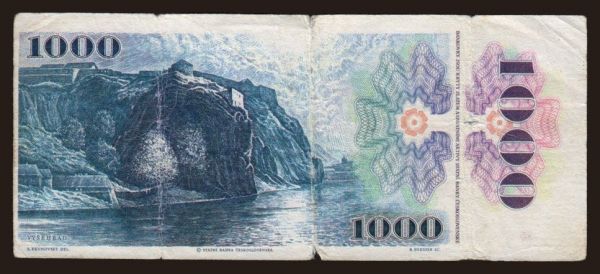 Czechoslovakia and successor states, Slovak Republic (1993-): 1000 Sk, 1985(93), falsum