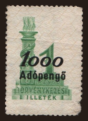 Hungary, Adópengő stamps, 1946: 1000 adópengő, 1946