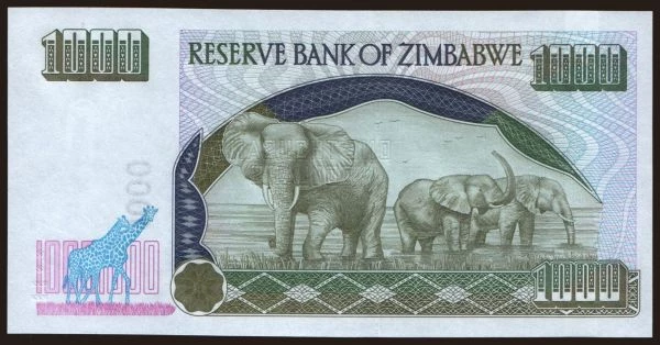 Afrika, Zimbabwe: 1000 dollars, 2003