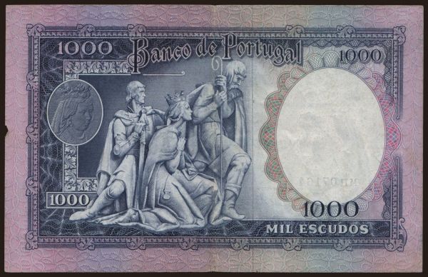 Europe, Portugal, Portugal - General issues: 1000 escudos, 1961