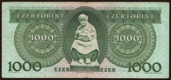 Hungary, Forint, 1946-: 1000 forint, 1983