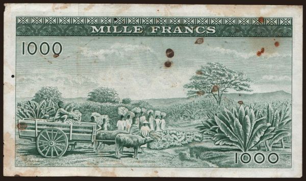 Afrika, Guinea: 1000 francs, 1960