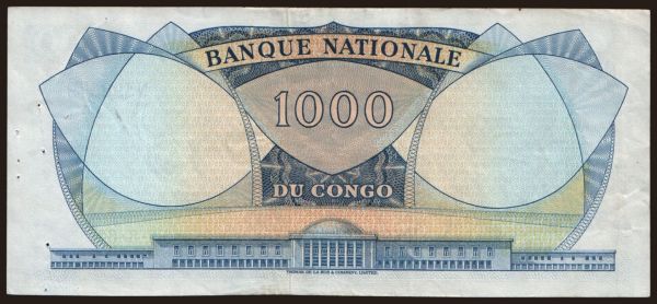 Afrika, Zaire - CDR: 1000 francs, 1964