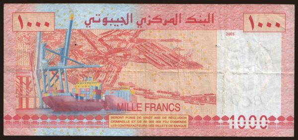 Afrika, Djibouti: 1000 francs, 2005