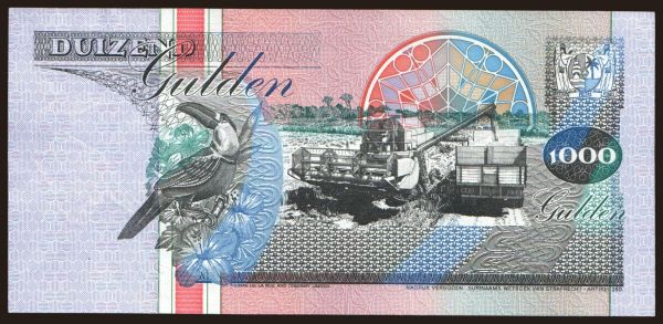 Amerika, Suriname: 1000 gulden, 1993