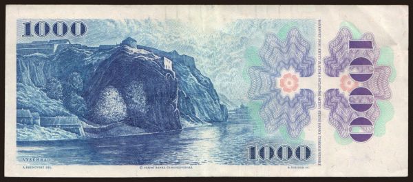 Česko-Slovensko a nástupní­cke štáty, Česká republika: 1000 korun, 1985(93)