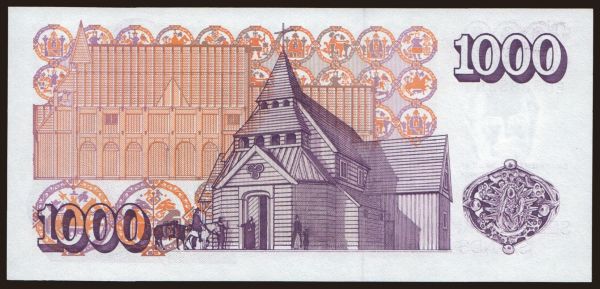 Europe, Iceland: 1000 kronur, 1961