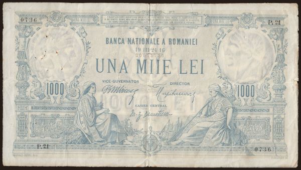 Európa, Románia: 1000 lei, 1916