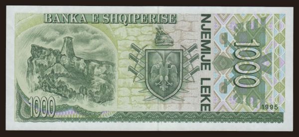 Europe, Albania: 1000 leke, 1995