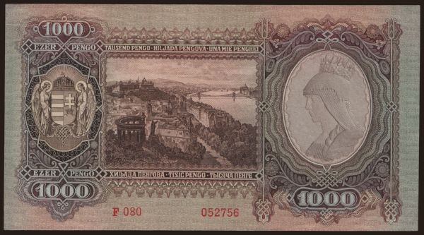 Magyarország, Pengő, 1926-1944: 1000 pengő, 1943