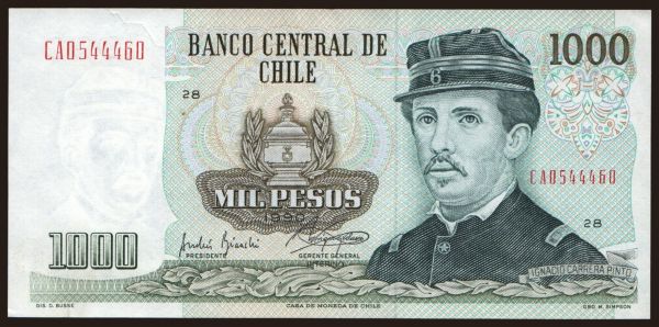 Amerika, Chile: 1000 pesos, 1990