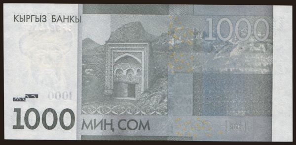 Ázia, Kirgizsko: 1000 som, 2016