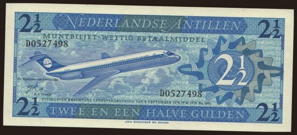 Amerika, Holland Antillák: 2 1/2 gulden, 1970