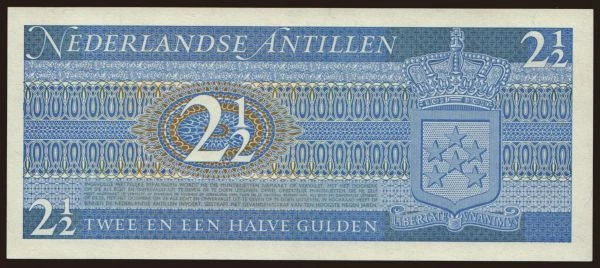 America, Netherlands Antilles: 2 1/2 gulden, 1970