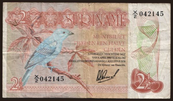 Amerika, Suriname: 2 1/2 gulden, 1978