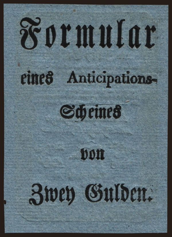 Rakúsko a Rakúsko-Uhorsko, Gulden (-1867): 2 Gulden, 1813, formular