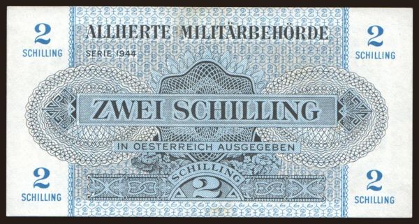 Austria and Austro-Hungary, Schilling (1924-): 2 Schilling, 1944