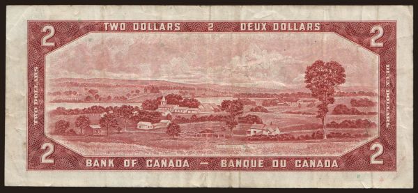 Amerika, Kanada: 2 dollars, 1954