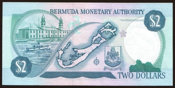 Amerika, Bermudy: 2 dollars, 1989