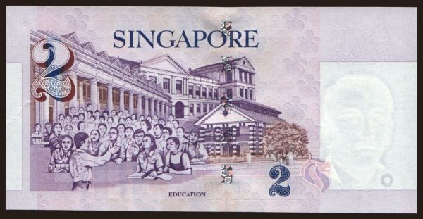 Asia, Singapore: 2 dollars, 1999