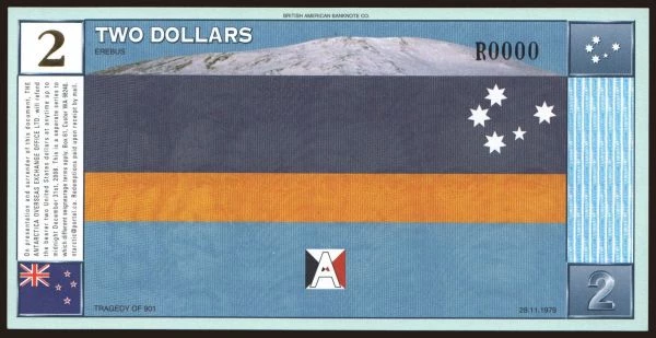 Australia and Oceania, Antarctica: 2 dollars, 1999, SPECIMEN