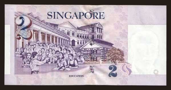 Asia, Singapore: 2 dollars, 2000