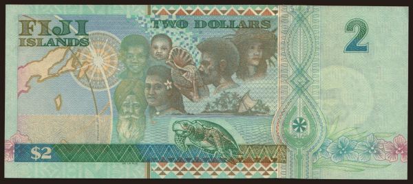 Ausztrália és Óceánia, Fiji: 2 dollars, 2000