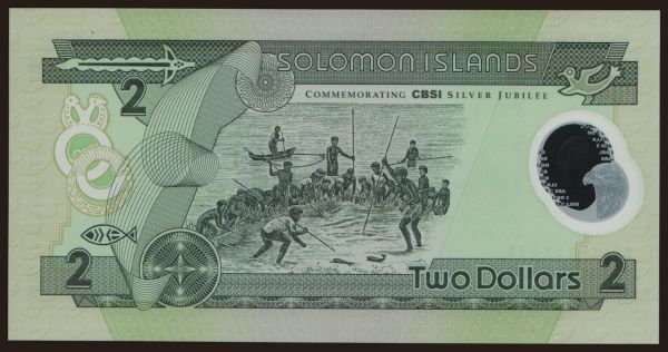 Ausztrália és Óceánia, Salamon-szigetek: 2 dollars, 2001