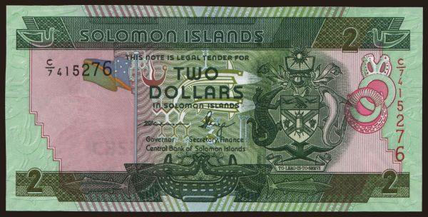 Australia and Oceania, Solomon Islands: 2 dollars, 2006