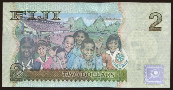 Australia and Oceania, Fiji: 2 dollars, 2007