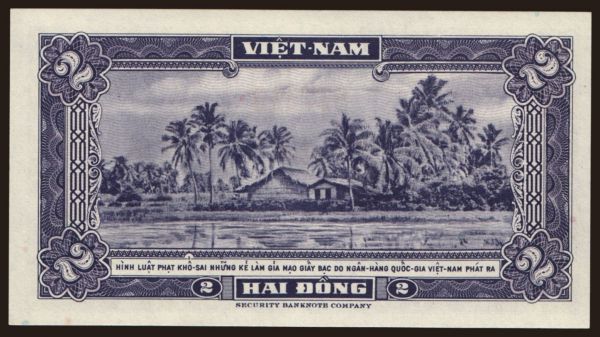 Ázsia, Dél-Vietnam: 2 dong, 1955