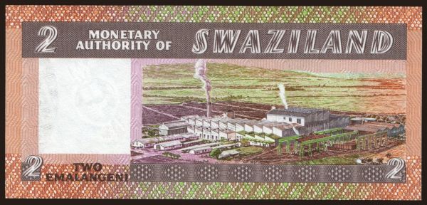 Afrika, Swaziland: 2 emalangeni, 1974