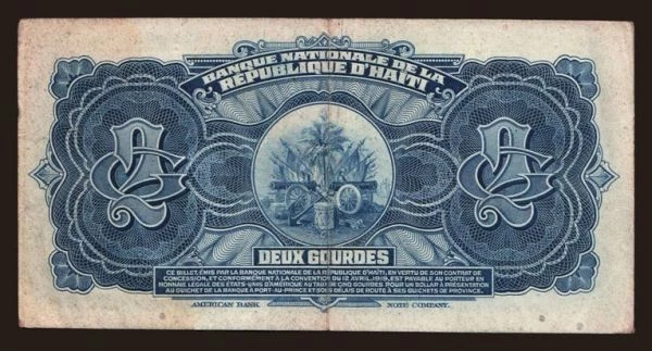 Amerika, Haiti: 2 gourdes, 1919 (1951)