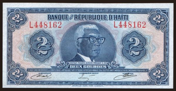 Amerika, Haiti: 2 gourdes, 1979