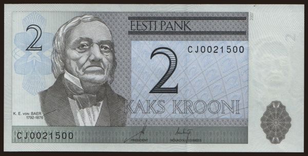 Europe, Estonia: 2 krooni, 2007