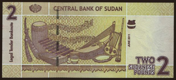 Afrika, Sudan: 2 pounds, 2011