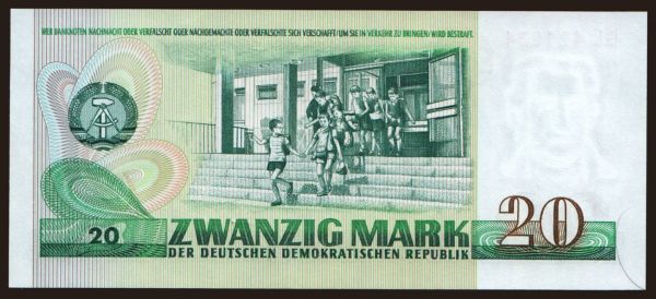 Germany, East Germany (1949-90): 20 Mark, 1975