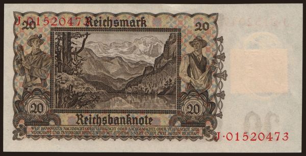 Nemecko, Nemecká demokratická republika: 20 Reichsmark, 1939(48)