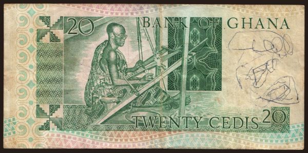 Afrika, Ghana: 20 cedis, 1982