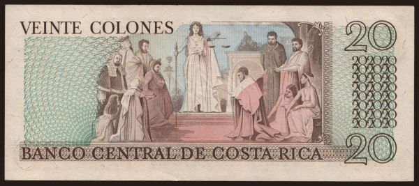 Amerika, Costa Rica: 20 colones, 1980