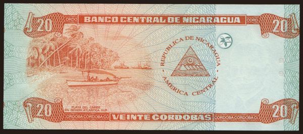 Amerika, Nicaragua: 20 cordobas, 2002