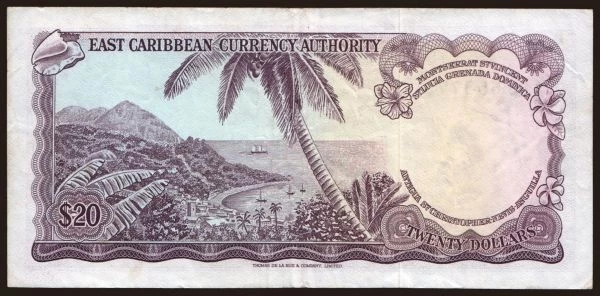 Amerika, East Caribbean States: 20 dollars, 1965