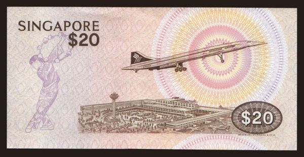 Ázia, Singapur: 20 dollars, 1979