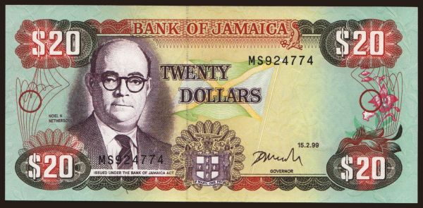 Amerika, Jamaika: 20 dollars, 1999