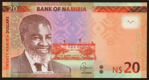 Africa, Namibia: 20 dollars, 2015