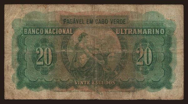 Afrika, Cape Verde: 20 escudos, 1958