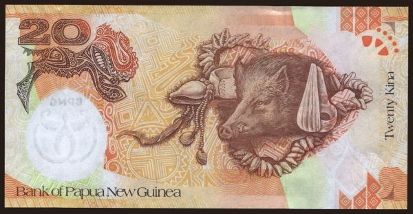 Australia and Oceania, Papua New Guinea: 20 kina, 2008