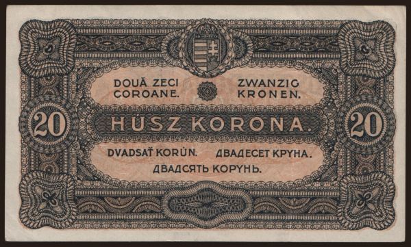 Maďarsko, Korona, 1920-1923: 20 korona, 1920