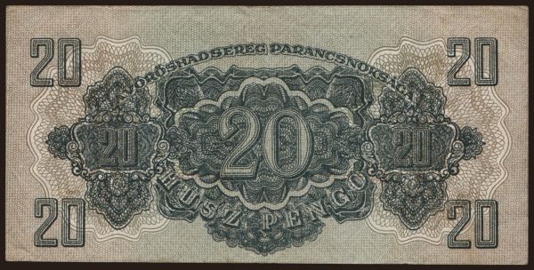 Magyarország, Pengő, 1926-1944: 20 pengő, 1944