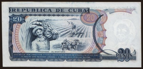 Amerika, Kuba: 20 pesos, 1991